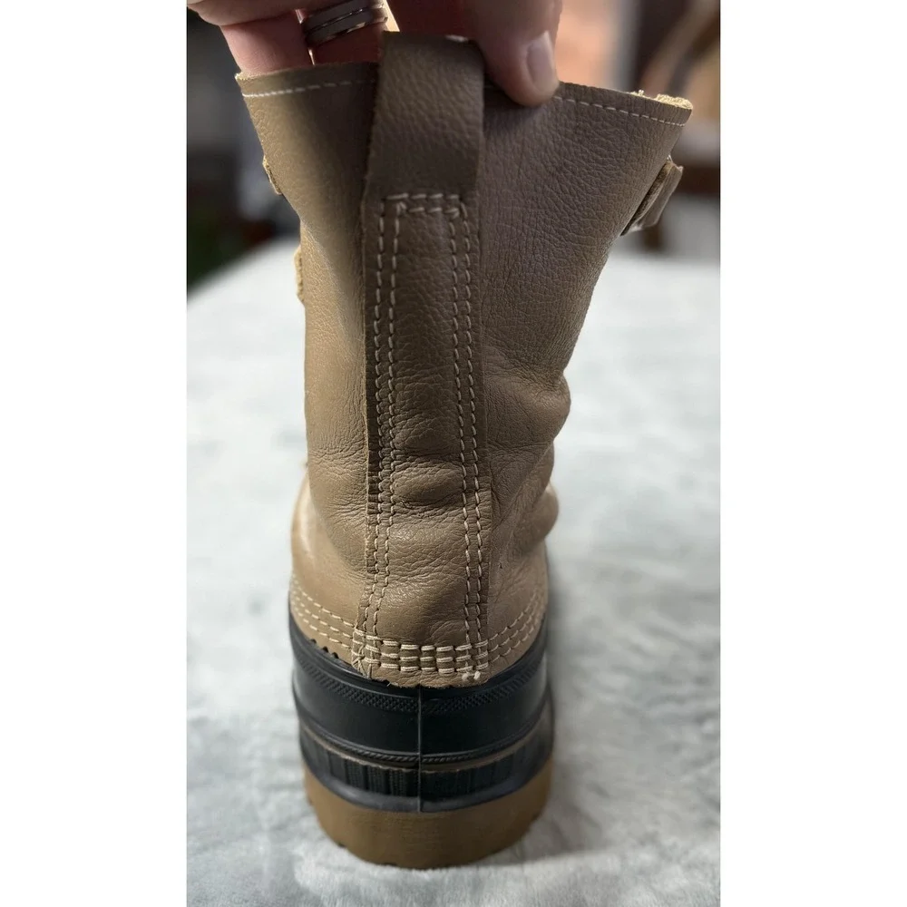Vintage Sorel Boots Mens Size‎ 9 Tan Black Duck Leather Snow Steel Shank USA